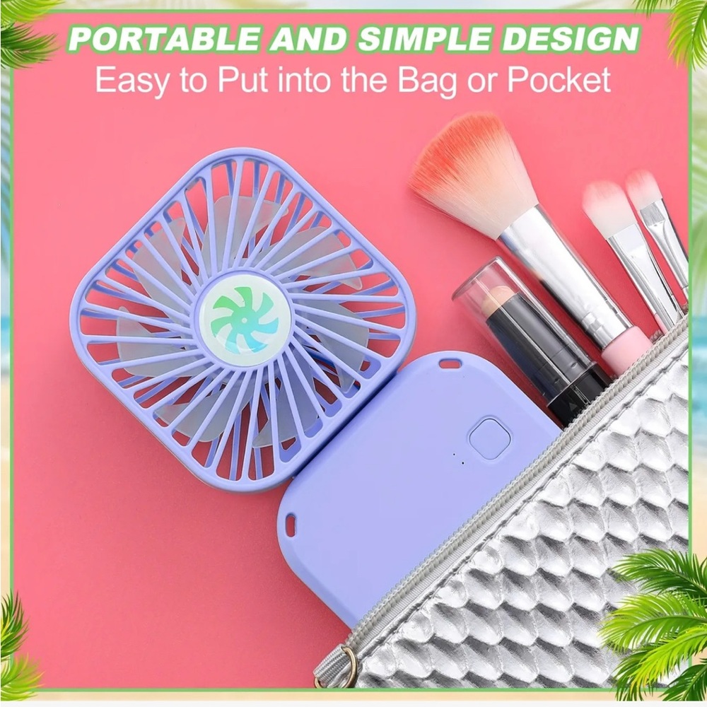 Summer Personal Portable Hanging Mini Handheld Fan USB Chargable - Picture 4 of 5